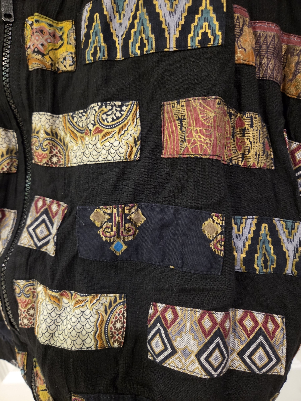 Vintage Late 80s Early 90s Patchwork Bomber Jacket - Picture 5 of 6